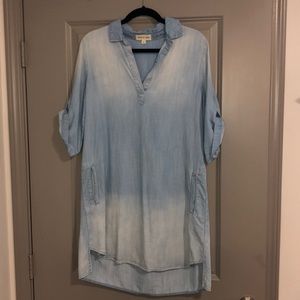 Chambray t-shirt dress